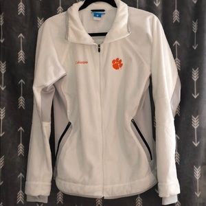 White Fleece Clemson Columbia Jacket